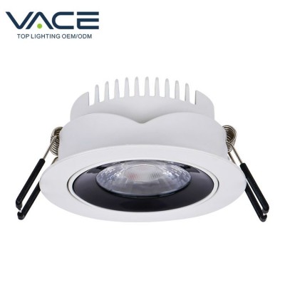 Vace 5w led ceiling spot downlight ultra think design spot light aluminum fixture adjustable mini for office / clothing shop